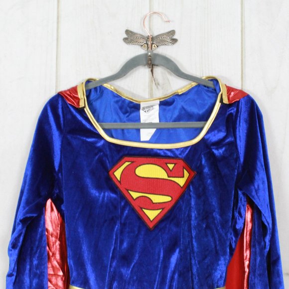 Rubies Costume Co Red Blue Super Girl Tricks & Treats Costume Size Large 12-14 - Picture 3 of 11
